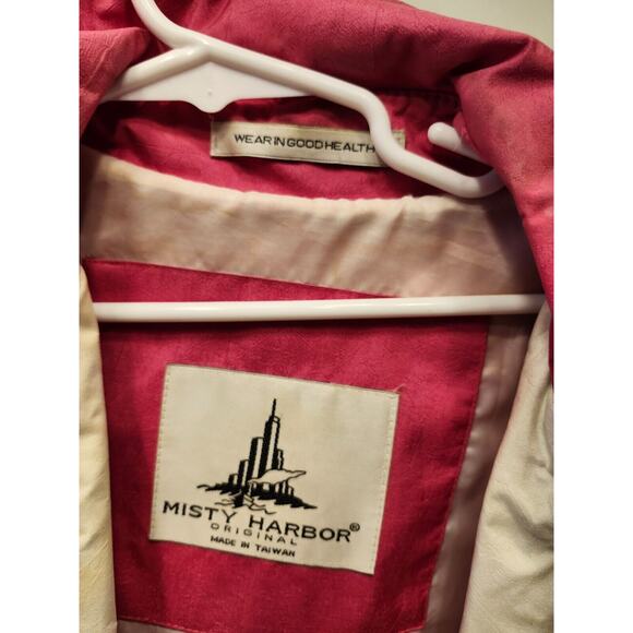 Vtg Misty Harbor Pink Hooded Rain Coat Jacket Full Length - 10 Petite - Picture 4 of 11